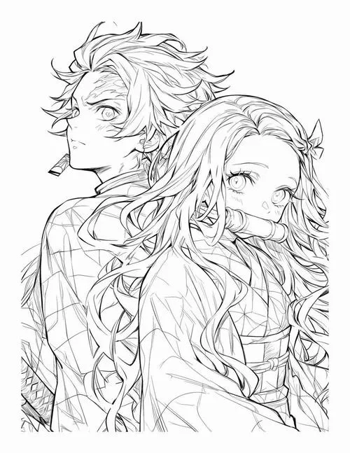 72 Tranh Tô Màu Thanh Gươm Diệt Quỷ đẹp dễ tô từ nhân vật chính đến phản diện