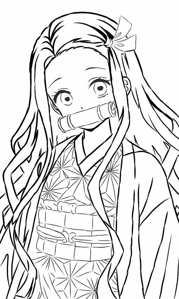 54 Tranh tô màu Nezuko tổng hợp – Ảnh cute, ngầu, biến hình & phiên bản đặc biệt